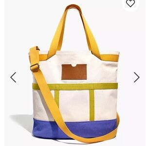 RARE Madewell Canvas Leather Camden Tote Bag Handbag New With Tag
